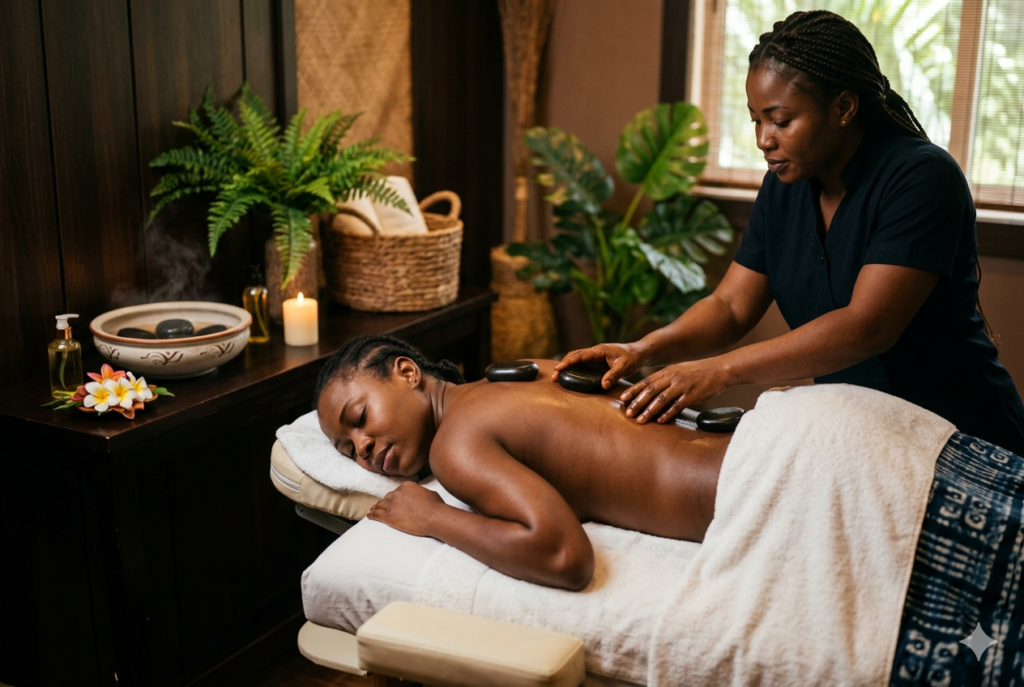 Experience Deep Relaxation with Hot Stone Massage Lagos